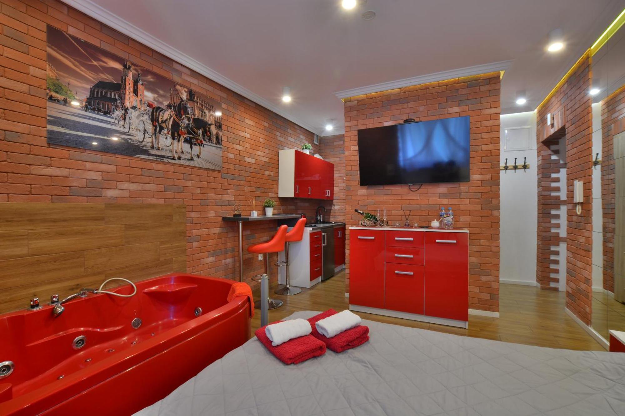 Jacuzzi Apartment Red Kraków Exteriör bild
